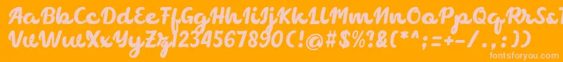 chocolate Font – Pink Fonts on Orange Background