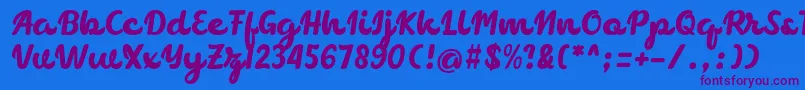 chocolate Font – Purple Fonts on Blue Background