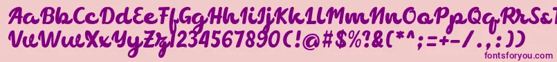 chocolate Font – Purple Fonts on Pink Background