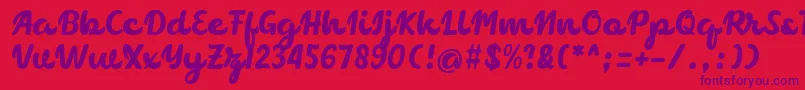 chocolate Font – Purple Fonts on Red Background