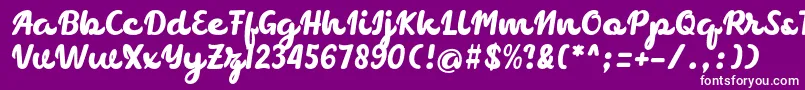 chocolate-fontti – valkoiset fontit violetilla taustalla