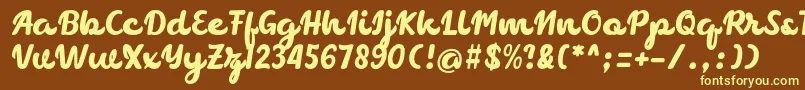 chocolate Font – Yellow Fonts on Brown Background