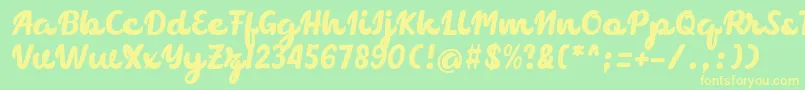 chocolate Font – Yellow Fonts on Green Background