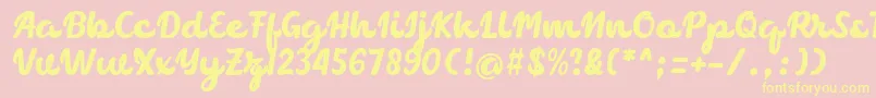 chocolate Font – Yellow Fonts on Pink Background