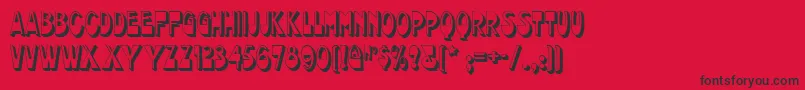 chocolate-Schriftart – Schwarze Schriften auf rotem Hintergrund