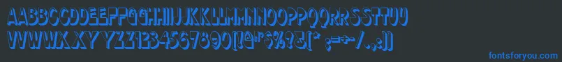 chocolate Font – Blue Fonts on Black Background