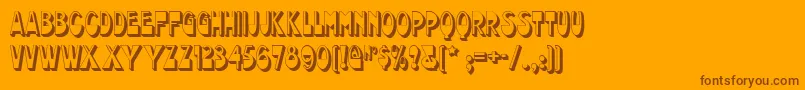 chocolate Font – Brown Fonts on Orange Background