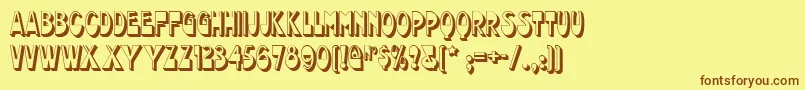 chocolate Font – Brown Fonts on Yellow Background