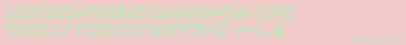 chocolate-Schriftart – Grüne Schriften auf rosa Hintergrund