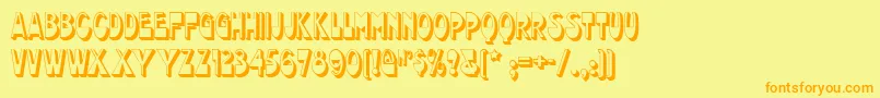 chocolate Font – Orange Fonts on Yellow Background