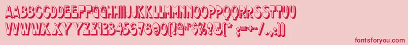 フォントchocolate – ピンクの背景に赤い文字