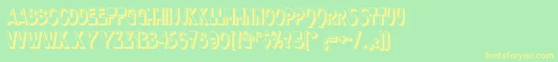 フォントchocolate – 黄色の文字が緑の背景にあります