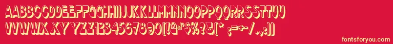 フォントchocolate – 黄色の文字、赤い背景
