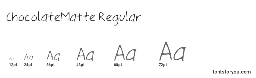 ChocolateMatte Regular Font Sizes