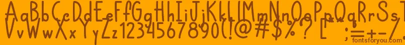 Chocolatte   Font – Brown Fonts on Orange Background
