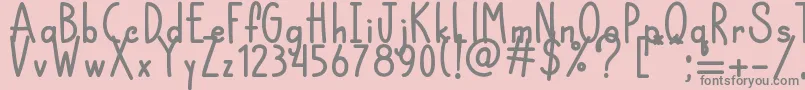 Chocolatte   Font – Gray Fonts on Pink Background