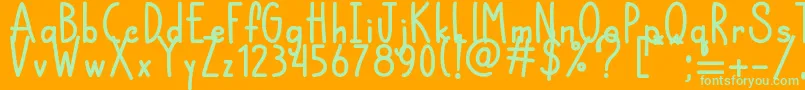 Chocolatte   Font – Green Fonts on Orange Background