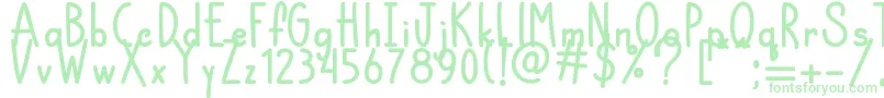 Chocolatte  -Schriftart – Grüne Schriften auf weißem Hintergrund