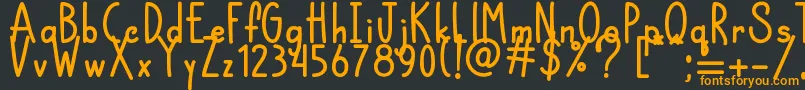 Chocolatte   Font – Orange Fonts on Black Background