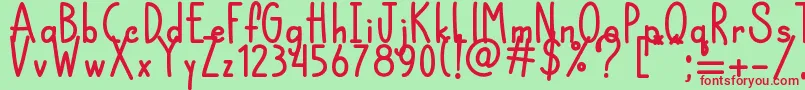 Chocolatte   Font – Red Fonts on Green Background
