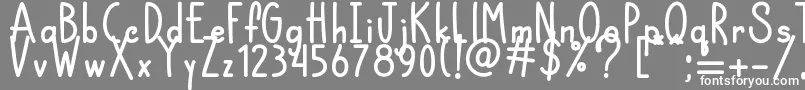 Chocolatte  -Schriftart – Weiße Schriften auf grauem Hintergrund