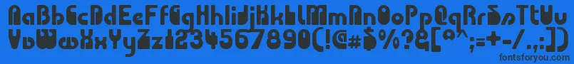 CHODA    Font – Black Fonts on Blue Background