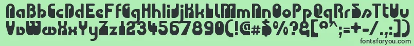 CHODA    Font – Black Fonts on Green Background