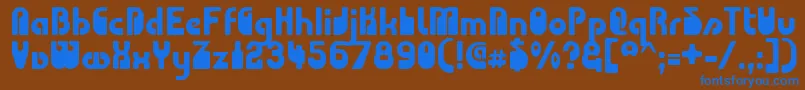CHODA    Font – Blue Fonts on Brown Background