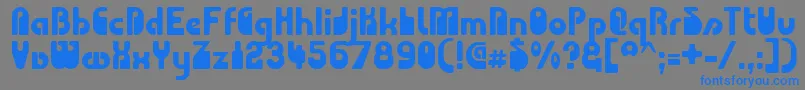 CHODA    Font – Blue Fonts on Gray Background