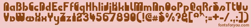 CHODA    Font – Brown Fonts on Pink Background