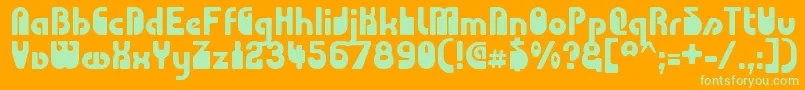 Шрифт CHODA    – зелёные шрифты на оранжевом фоне