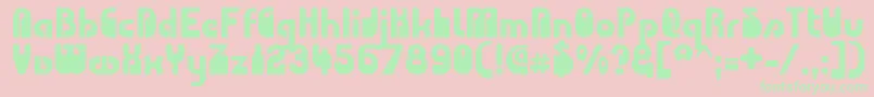 CHODA    Font – Green Fonts on Pink Background