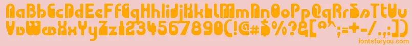 CHODA    Font – Orange Fonts on Pink Background