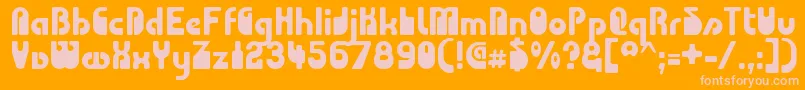 CHODA    Font – Pink Fonts on Orange Background