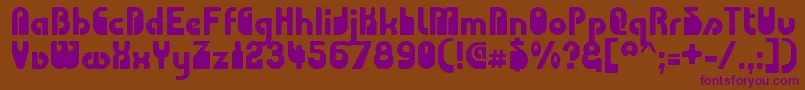 CHODA    Font – Purple Fonts on Brown Background