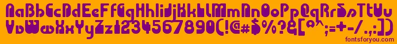 CHODA    Font – Purple Fonts on Orange Background