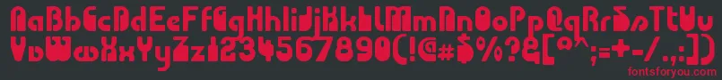 CHODA    Font – Red Fonts on Black Background
