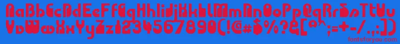 CHODA    Font – Red Fonts on Blue Background