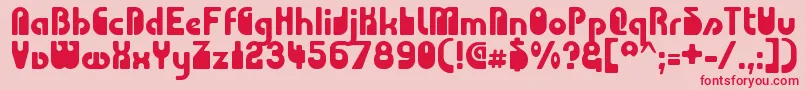 CHODA    Font – Red Fonts on Pink Background