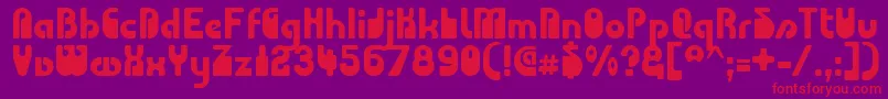 CHODA    Font – Red Fonts on Purple Background