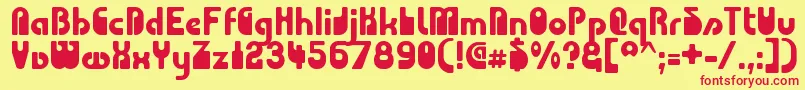 CHODA    Font – Red Fonts on Yellow Background