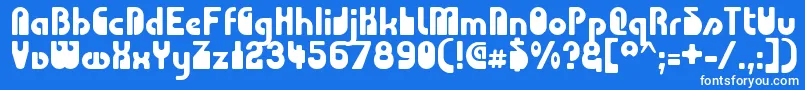 フォントCHODA    – 青い背景に白い文字