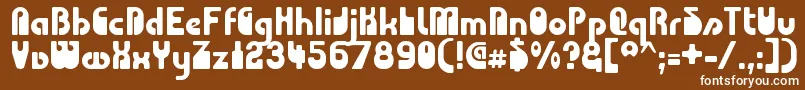 フォントCHODA    – 茶色の背景に白い文字