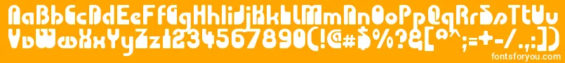 フォントCHODA    – オレンジの背景に白い文字