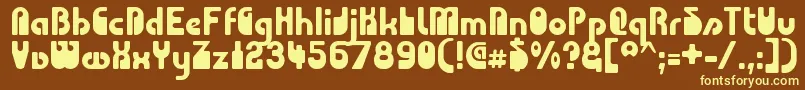 CHODA    Font – Yellow Fonts on Brown Background