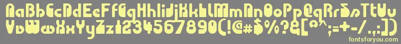 CHODA    Font – Yellow Fonts on Gray Background