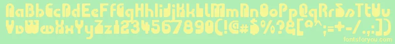 CHODA    Font – Yellow Fonts on Green Background
