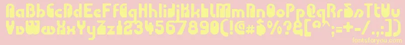 CHODA    Font – Yellow Fonts on Pink Background