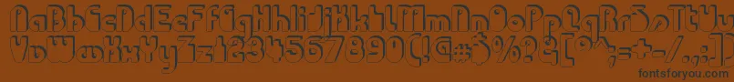 CHODAC  -fontti – mustat fontit ruskealla taustalla
