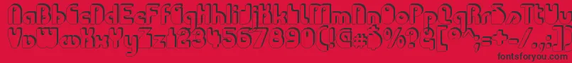 CHODAC   Font – Black Fonts on Red Background